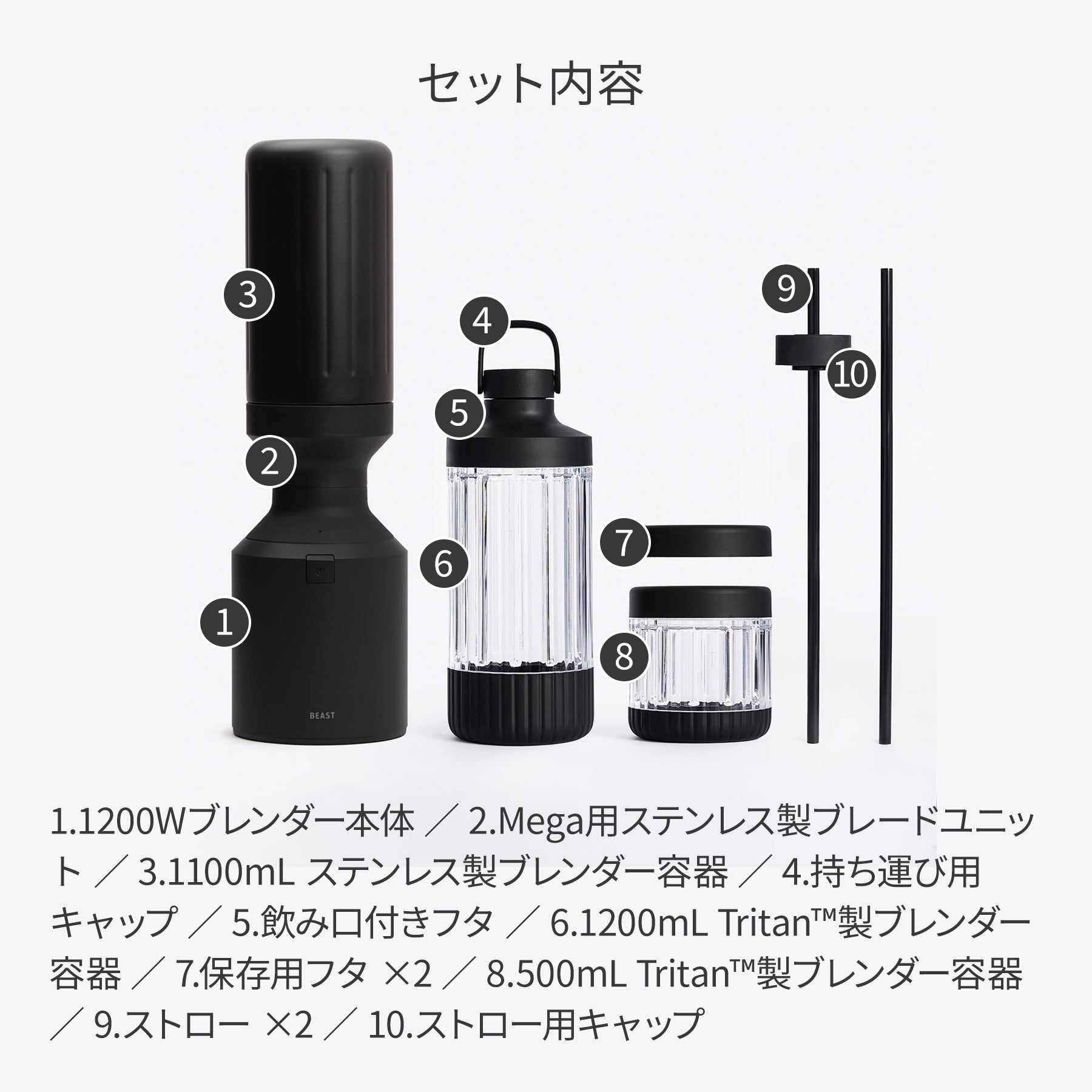 Beast® ステンレススチールブレンダー Mega 1200