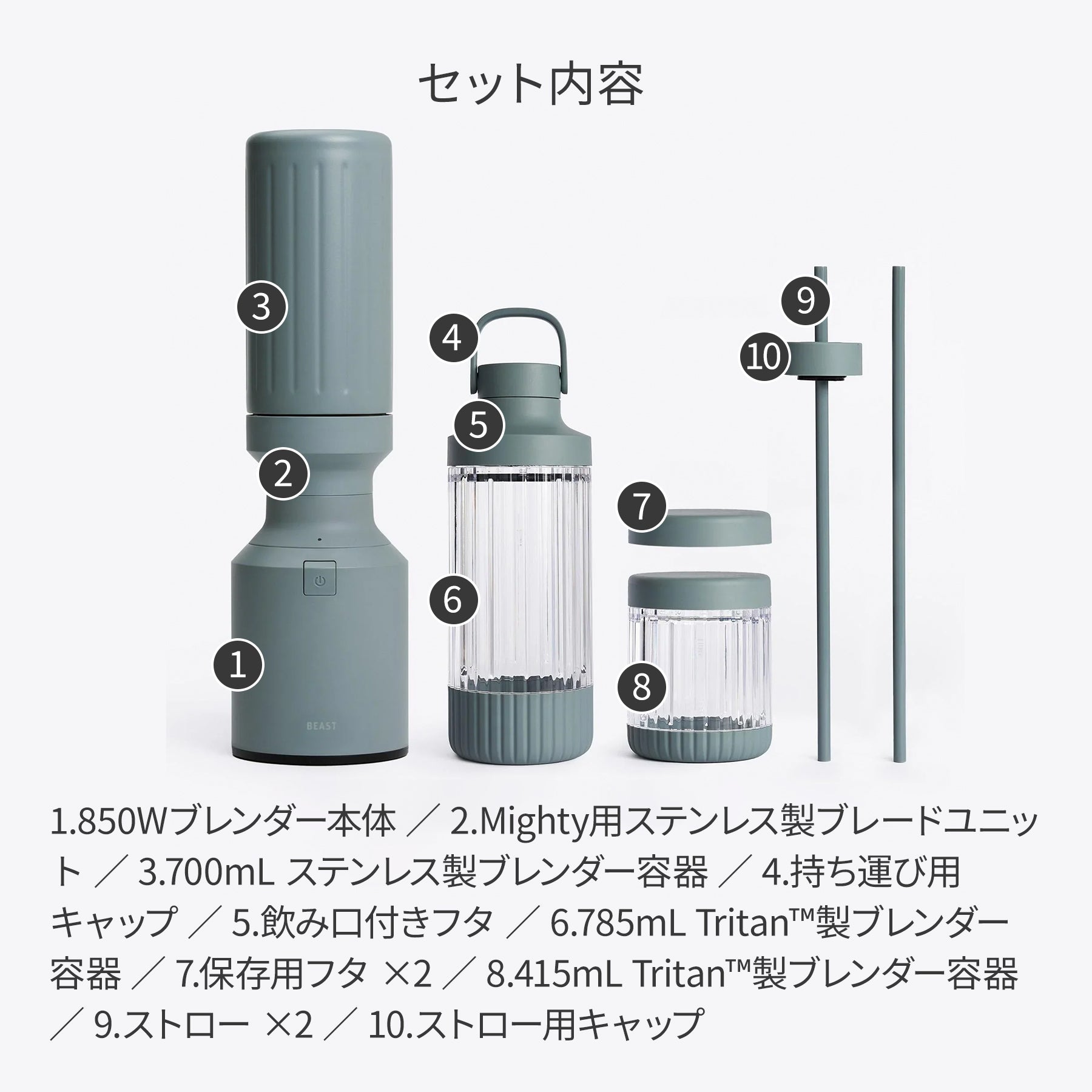 Beast® ステンレススチールブレンダー Mighty 850